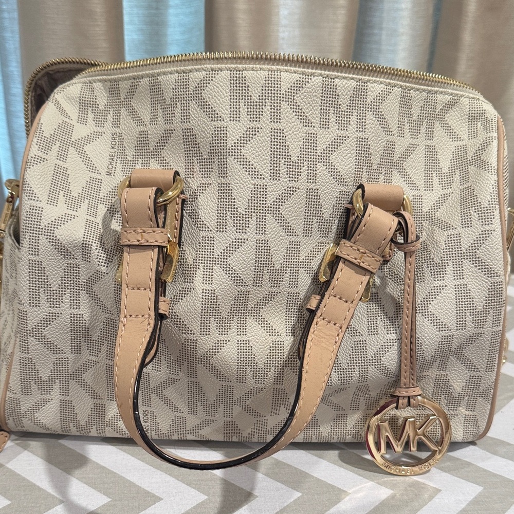 Michael Kors Tan Logo Satchel